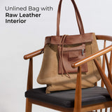 Italian Genuine Calf Leather Tote Bag 201718 - TAKEASY - Flyclothing LLC