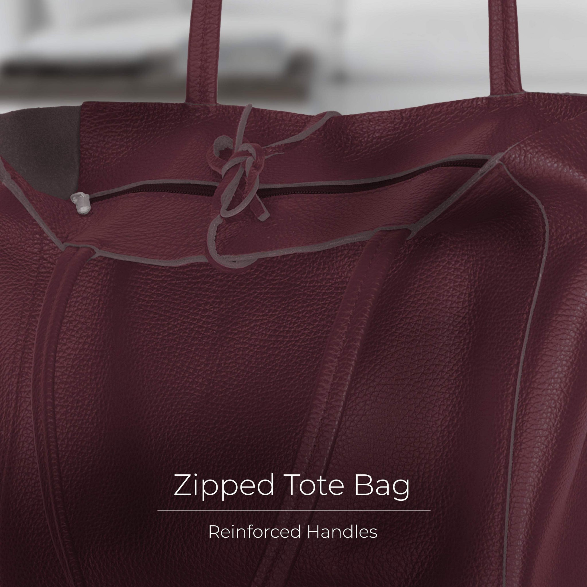 Italian Genuine Calf Leather Tote Bag 201718 - TAKEASY - Flyclothing LLC