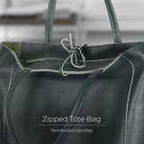 Italian Genuine Calf Leather Tote Bag 201718 - TAKEASY - Flyclothing LLC