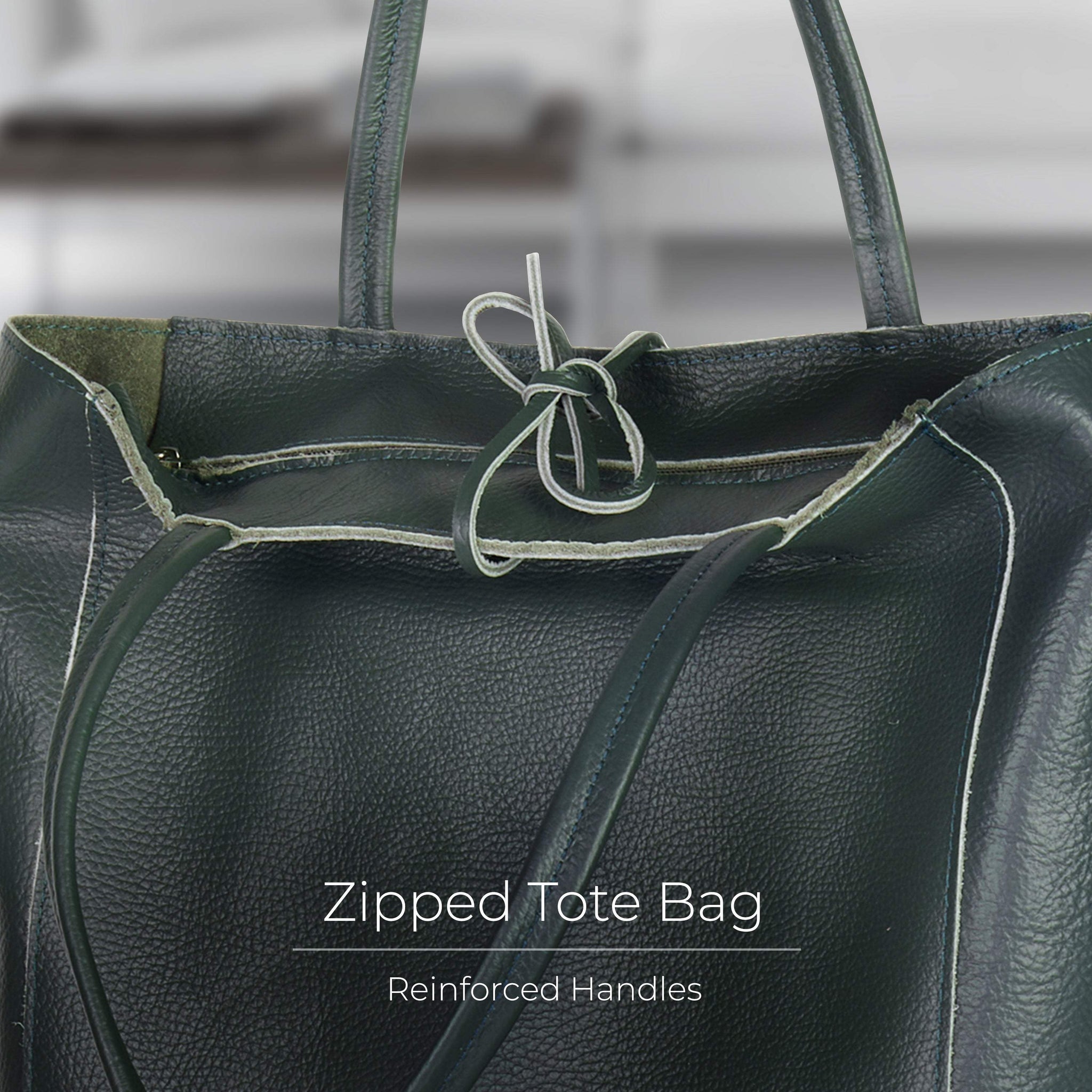 Italian Genuine Calf Leather Tote Bag 201718 - TAKEASY - Flyclothing LLC