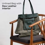 Italian Genuine Calf Leather Tote Bag 201718 - TAKEASY - Flyclothing LLC