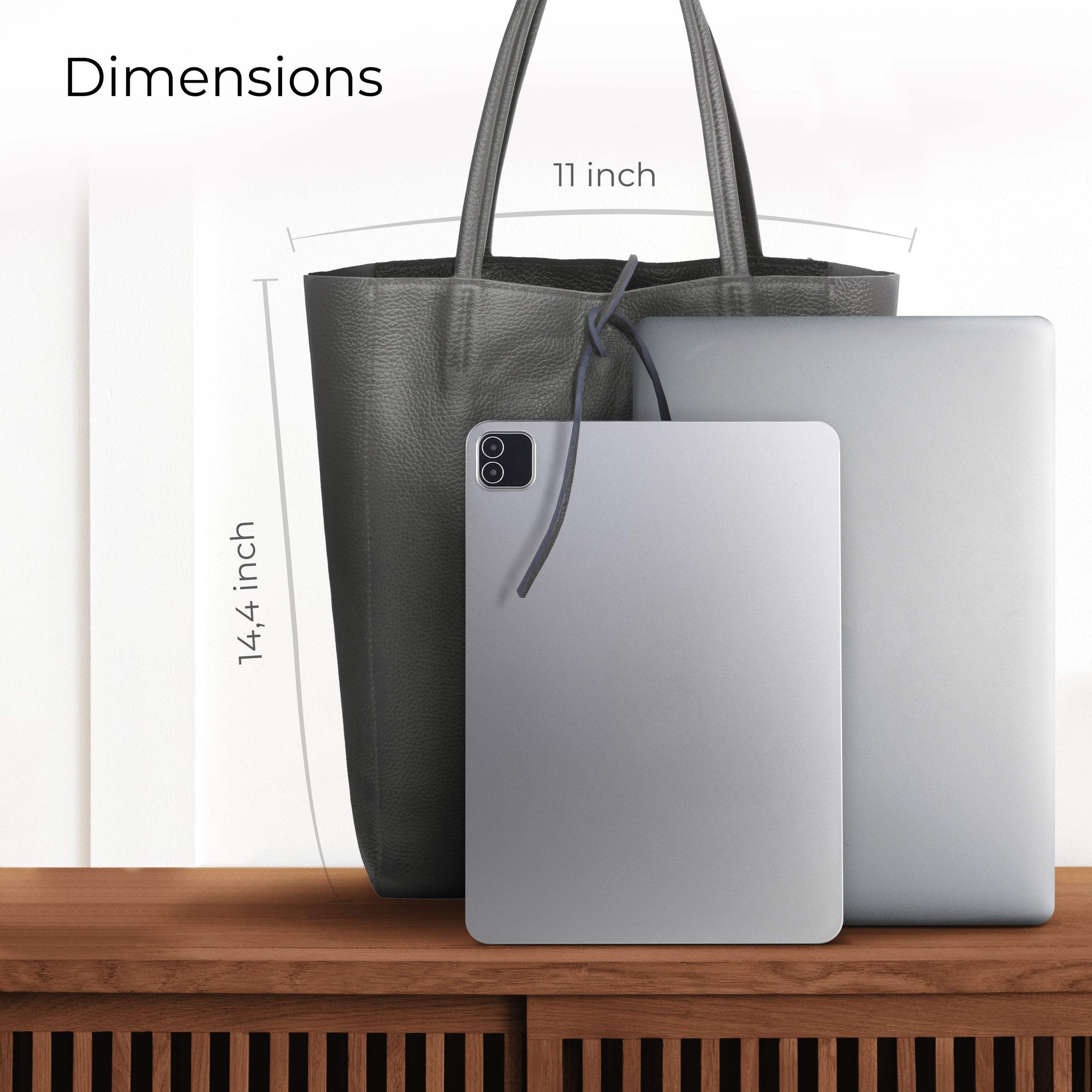 Italian Genuine Calf Leather Tote Bag 201718 - TAKEASY - Flyclothing LLC