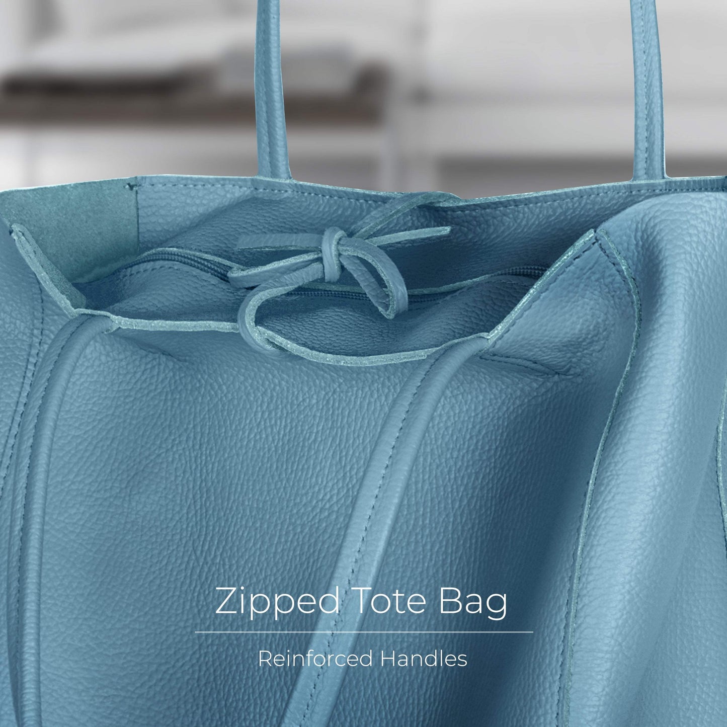 Italian Genuine Calf Leather Tote Bag 201718 - TAKEASY - Flyclothing LLC