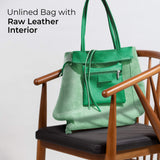 Italian Genuine Calf Leather Tote Bag 201718 - TAKEASY - Flyclothing LLC
