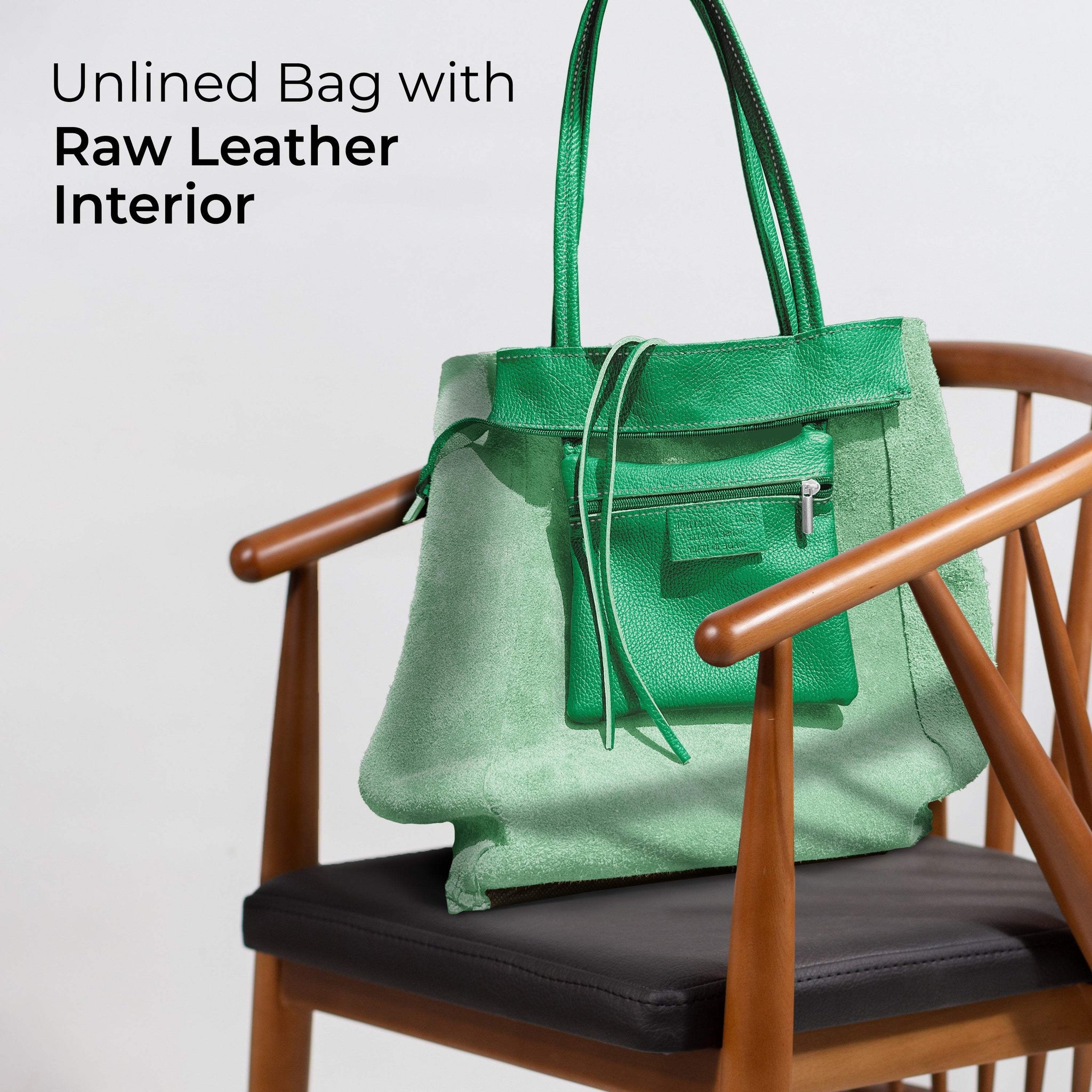 Italian Genuine Calf Leather Tote Bag 201718 - TAKEASY - Flyclothing LLC