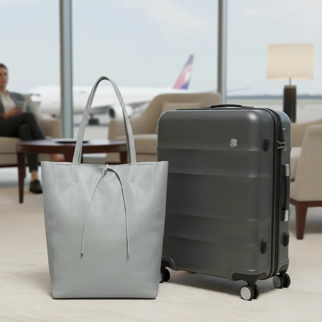 Calf Leather Tote Bag - TAKEASY - Flyclothing LLC