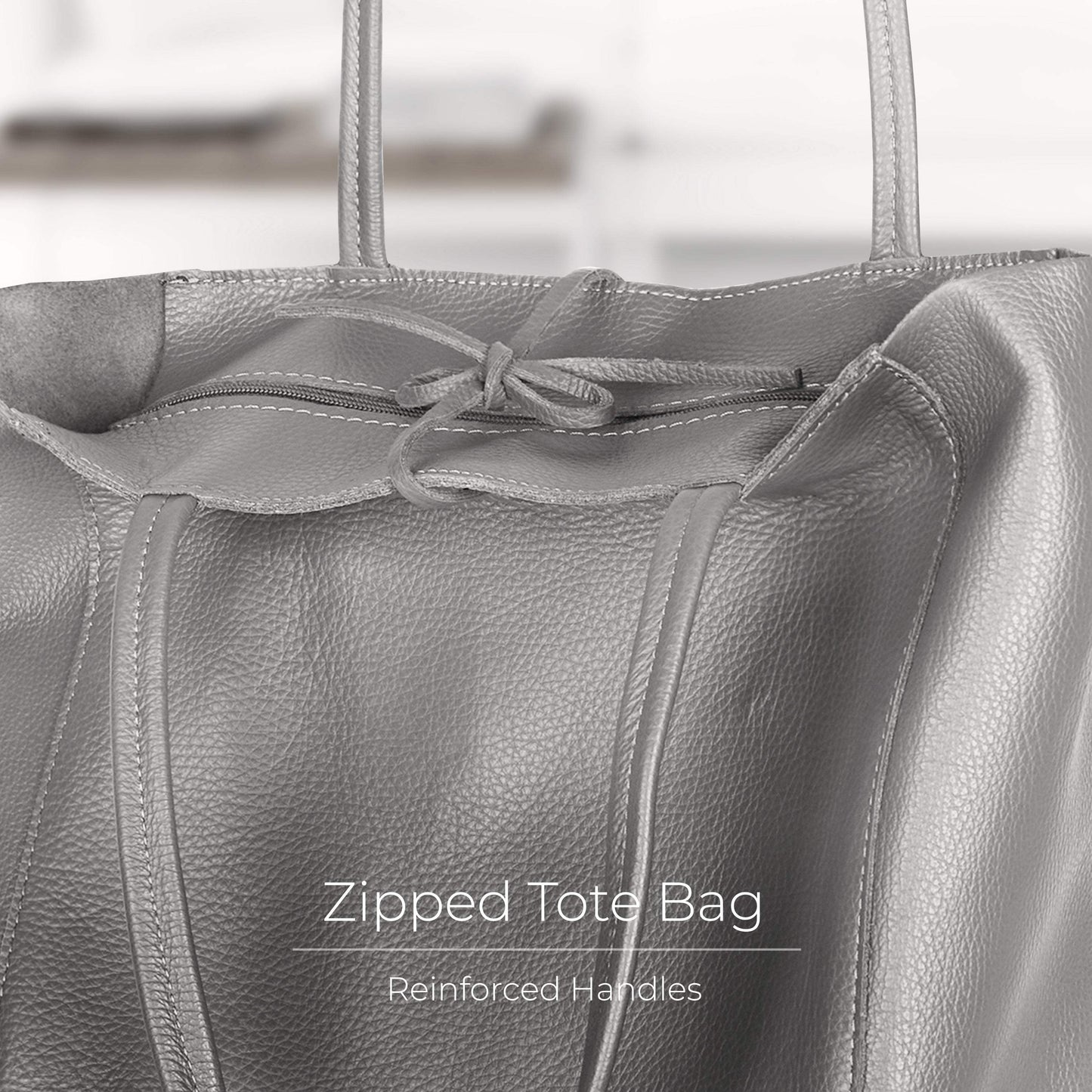 Italian Genuine Calf Leather Tote Bag 201718 - TAKEASY - Flyclothing LLC