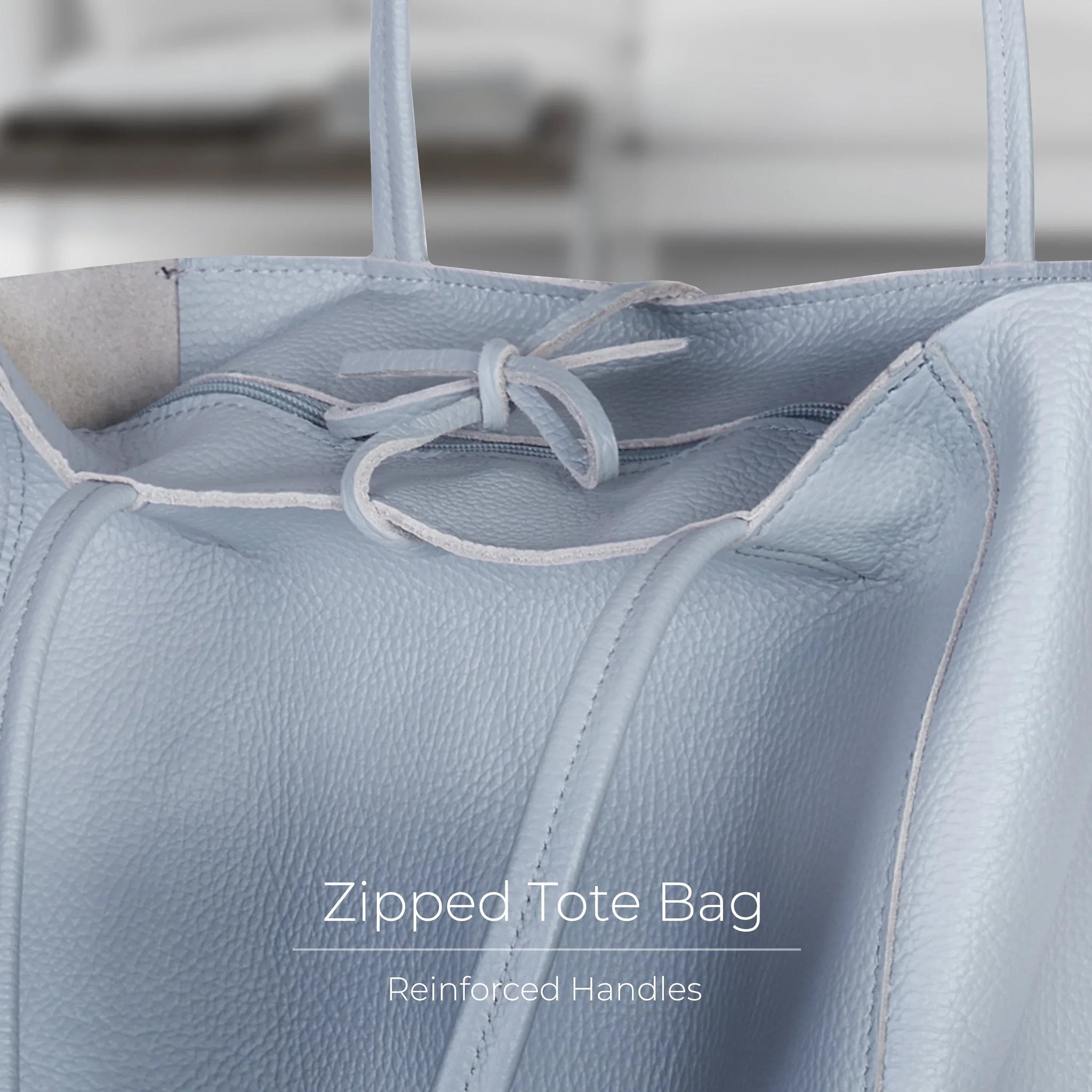 Calf Leather Tote Bag - TAKEASY - Flyclothing LLC