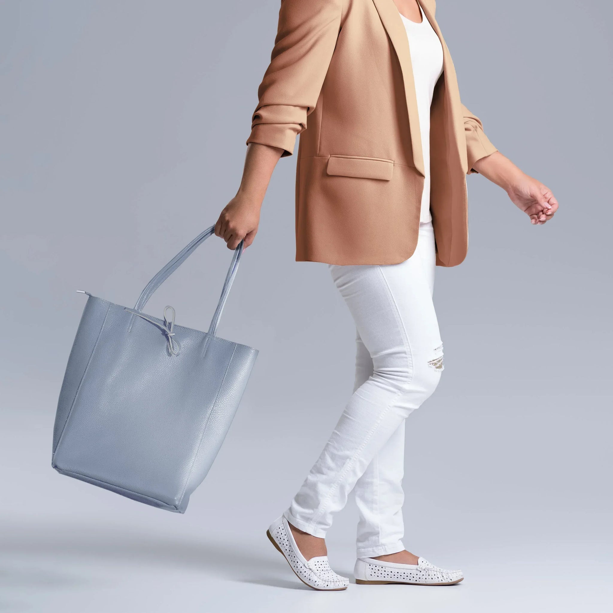 Calf Leather Tote Bag - TAKEASY - Flyclothing LLC