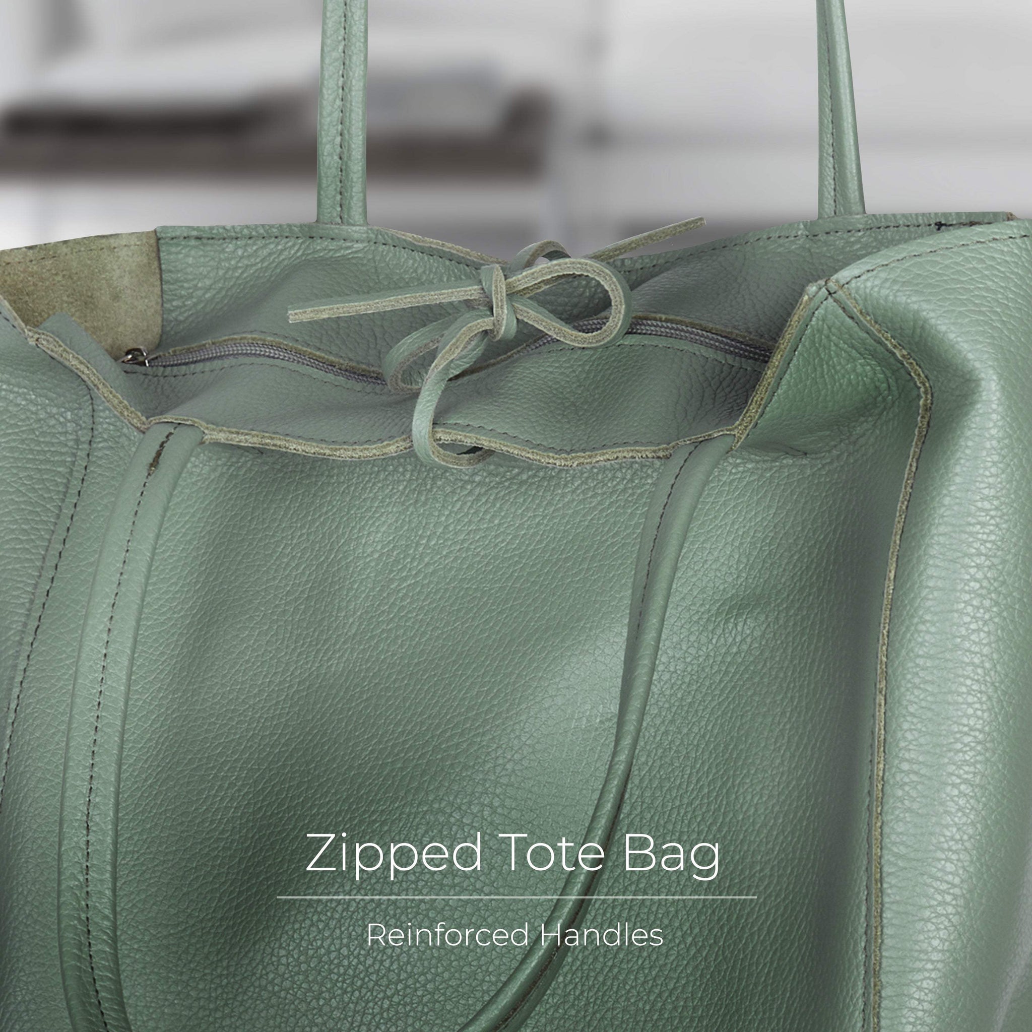 Italian Genuine Calf Leather Tote Bag 201718 - TAKEASY - Flyclothing LLC