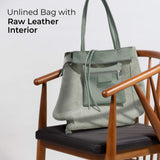 Italian Genuine Calf Leather Tote Bag 201718 - TAKEASY - Flyclothing LLC