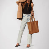 Calf Leather Tote Bag - TAKEASY - Flyclothing LLC