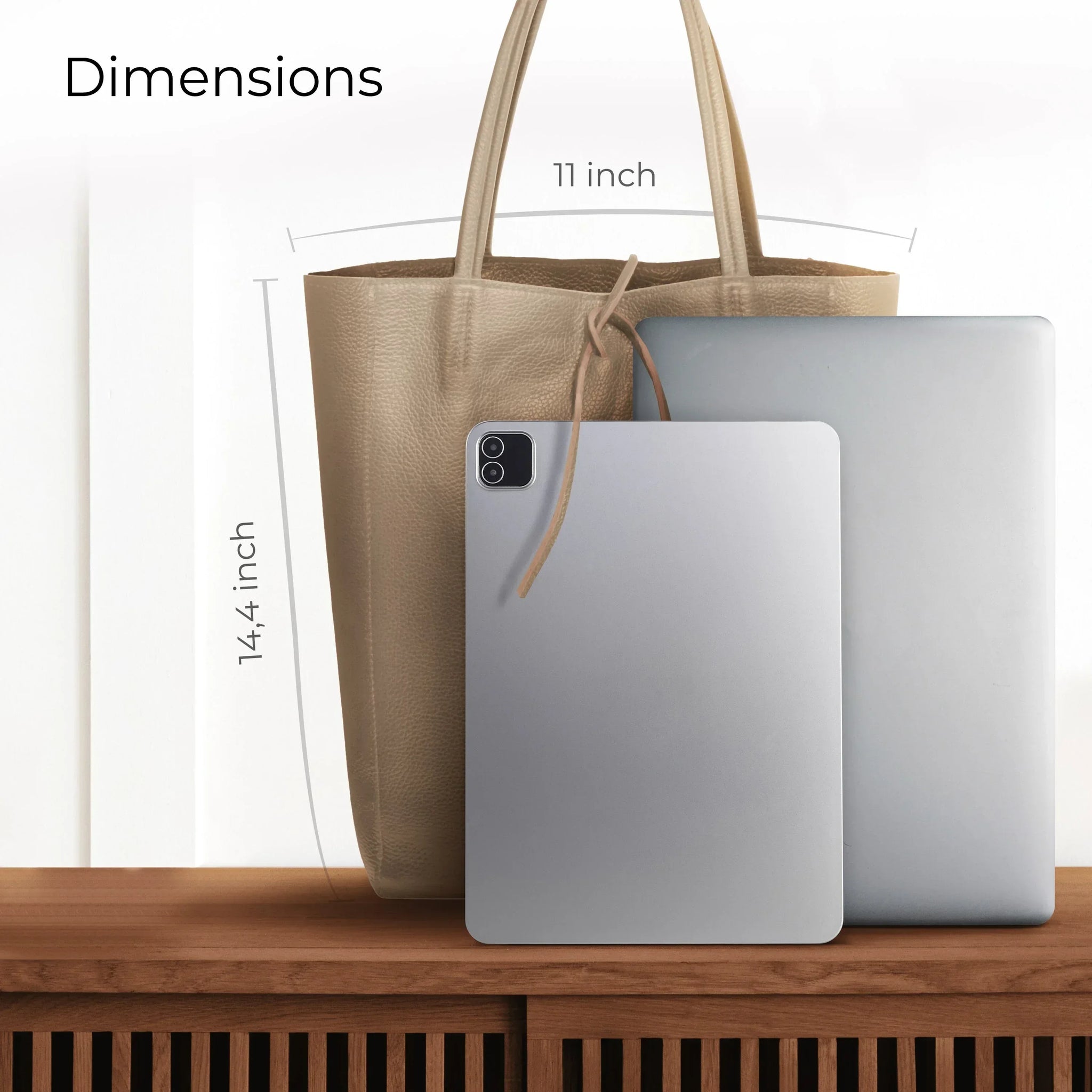 Calf Leather Tote Bag - TAKEASY - Flyclothing LLC