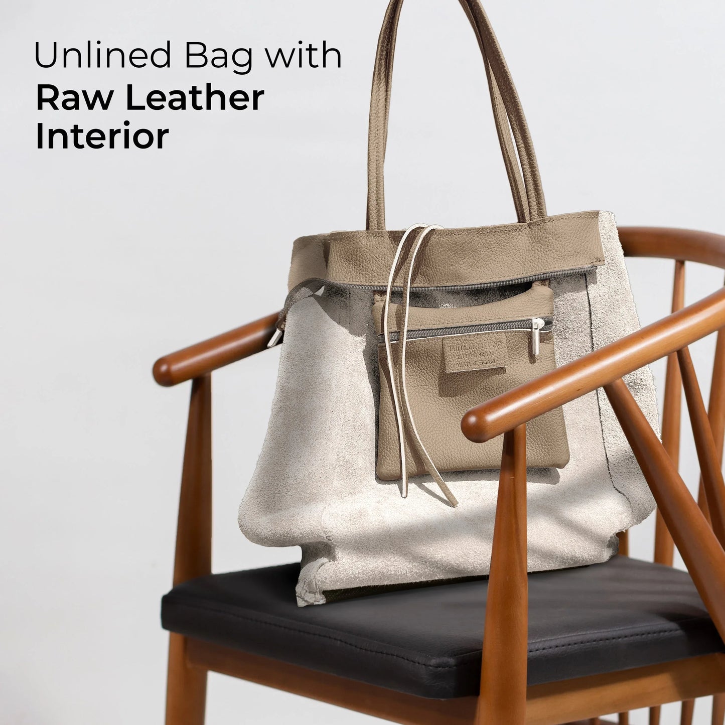 Calf Leather Tote Bag - TAKEASY - Flyclothing LLC