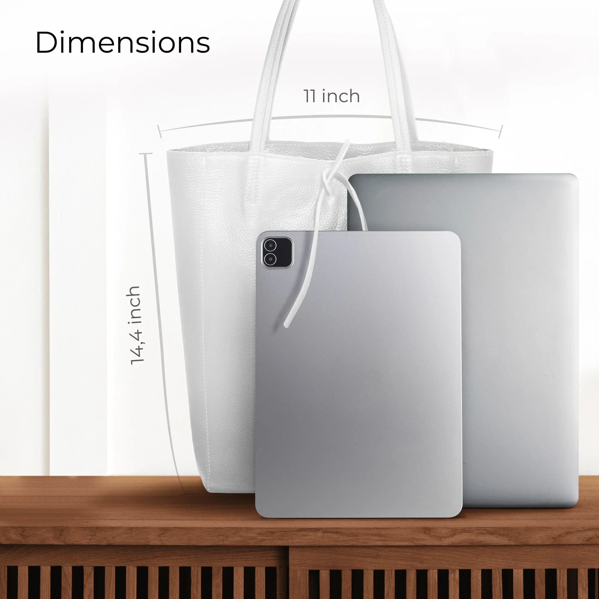 Calf Leather Tote Bag - TAKEASY - Flyclothing LLC