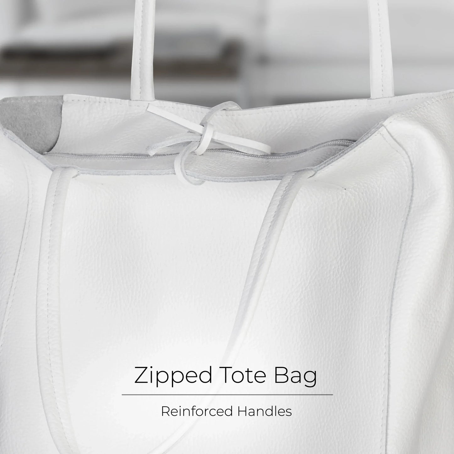 Calf Leather Tote Bag - TAKEASY - Flyclothing LLC