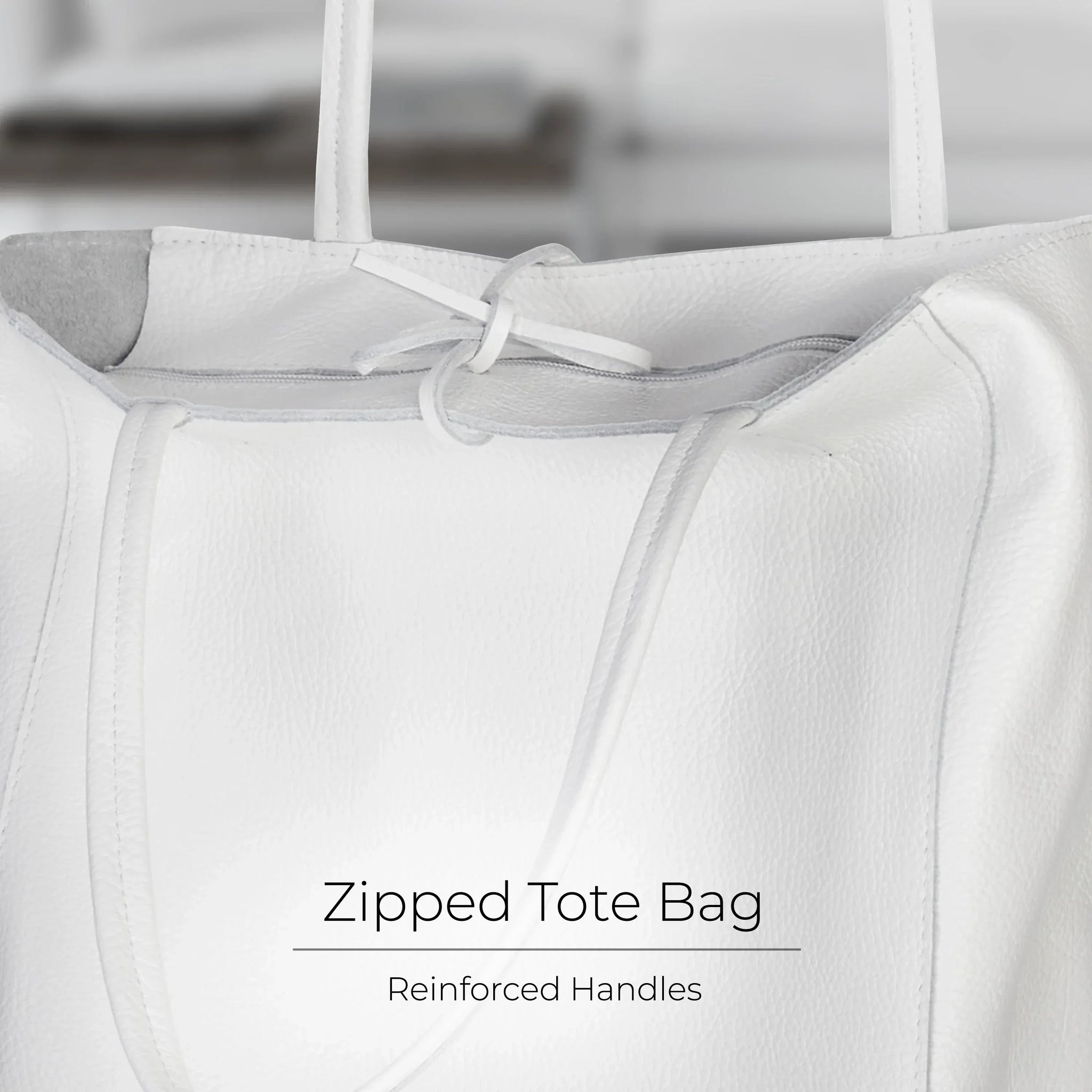 Calf Leather Tote Bag - TAKEASY - Flyclothing LLC