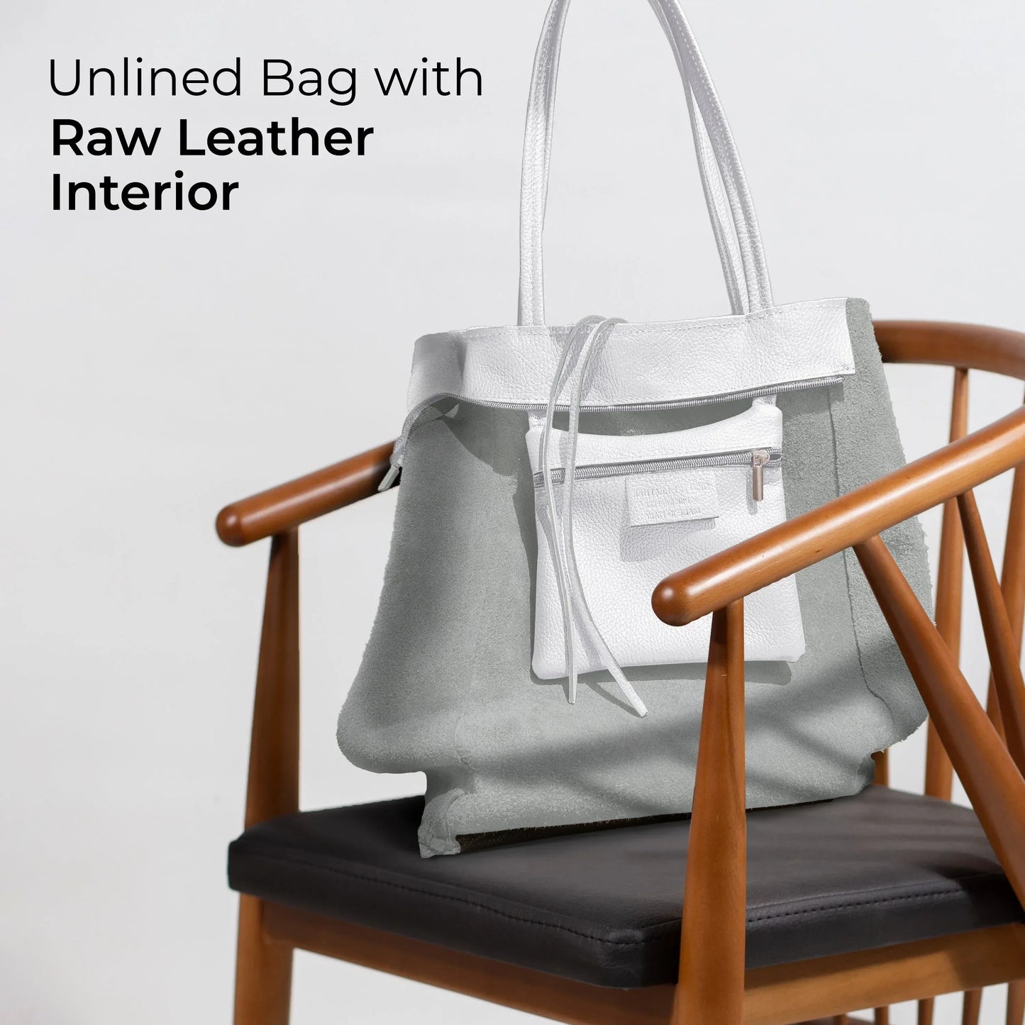 Calf Leather Tote Bag - TAKEASY - Flyclothing LLC