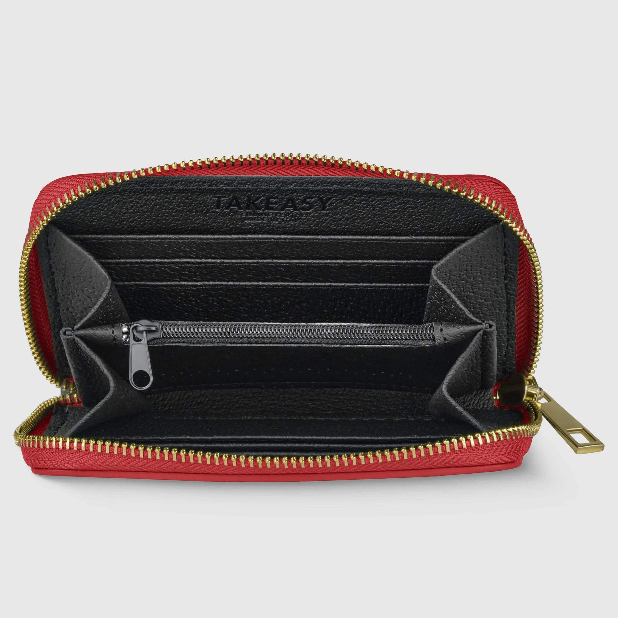 Italian Genuine Calf Leather Wallet 650988 - TAKEASY - Flyclothing LLC