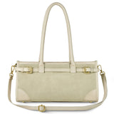 Italian Genuine Suede & Full-Grain Leather Shoulder Bag | Lodi - TAKEASY - Flyclothing LLC