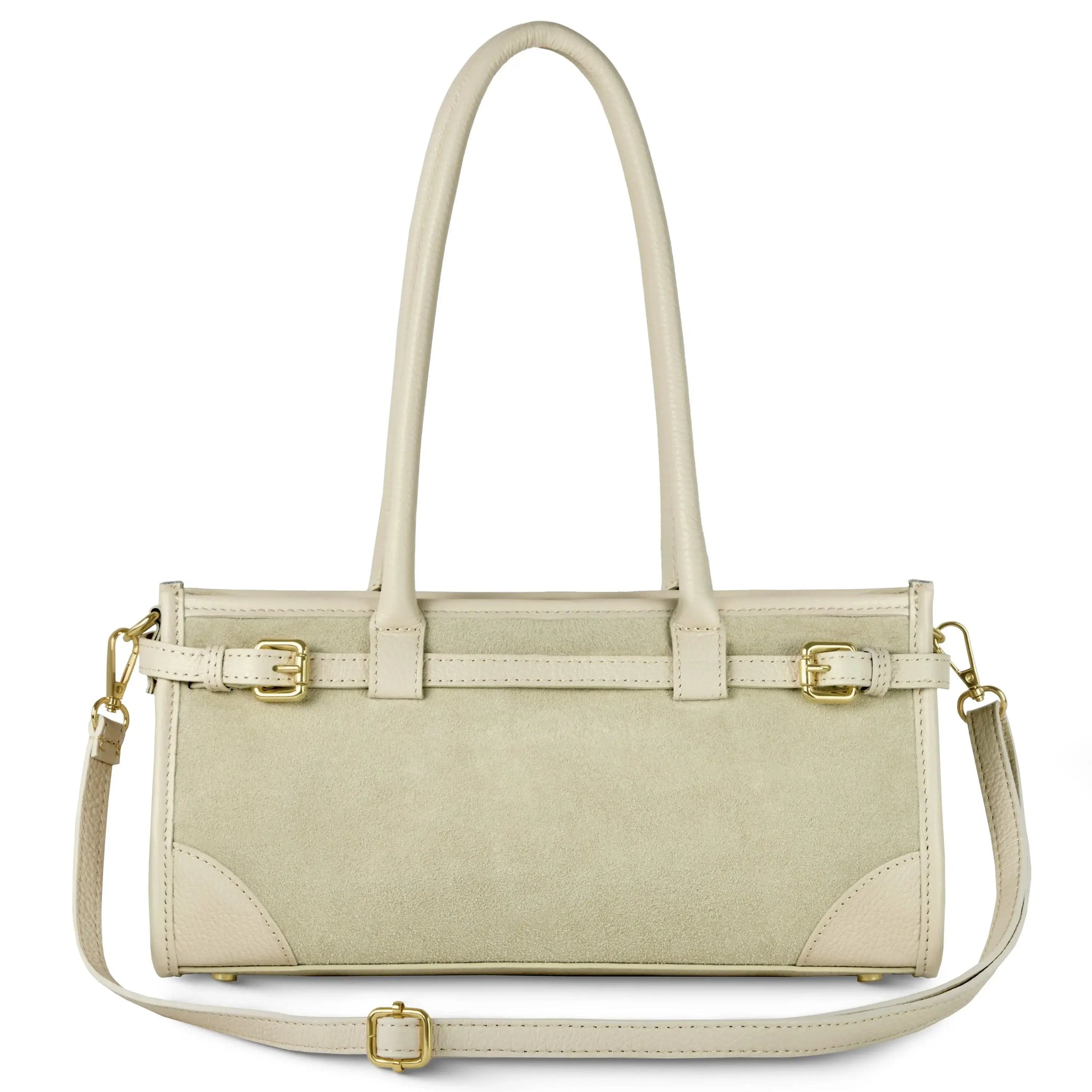 Italian Genuine Suede & Calf Leather Shoulder Bag 282615 - TAKEASY - Flyclothing LLC