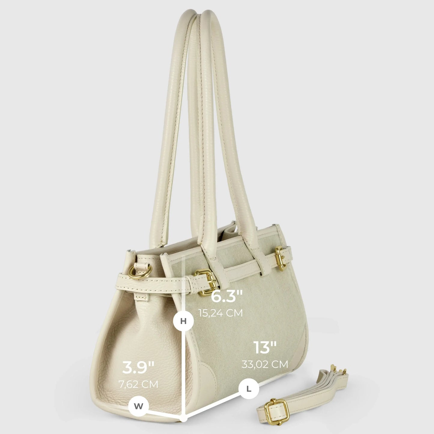 Italian Genuine Suede & Calf Leather Shoulder Bag 282615 - TAKEASY - Flyclothing LLC