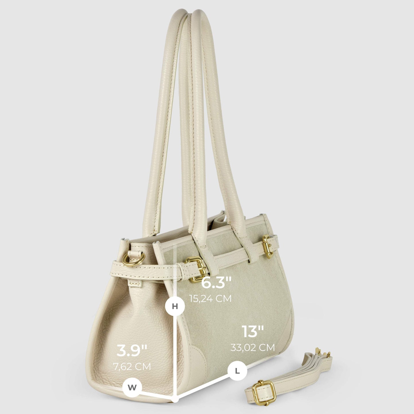 Italian Genuine Suede & Full-Grain Leather Shoulder Bag | Lodi - TAKEASY - Flyclothing LLC