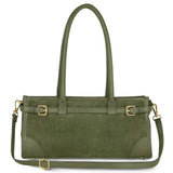 Italian Genuine Suede & Full-Grain Leather Shoulder Bag | Lodi - TAKEASY - Flyclothing LLC