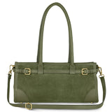 Italian Genuine Suede & Calf Leather Shoulder Bag 282615 - TAKEASY - Flyclothing LLC