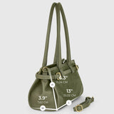 Italian Genuine Suede & Calf Leather Shoulder Bag 282615 - TAKEASY - Flyclothing LLC