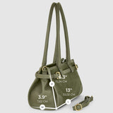 Italian Genuine Suede & Full-Grain Leather Shoulder Bag | Lodi - TAKEASY - Flyclothing LLC