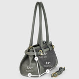 Italian Genuine Suede & Calf Leather Shoulder Bag 282615 - TAKEASY - Flyclothing LLC