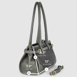 Italian Genuine Suede & Full-Grain Leather Shoulder Bag | Lodi - TAKEASY - Flyclothing LLC