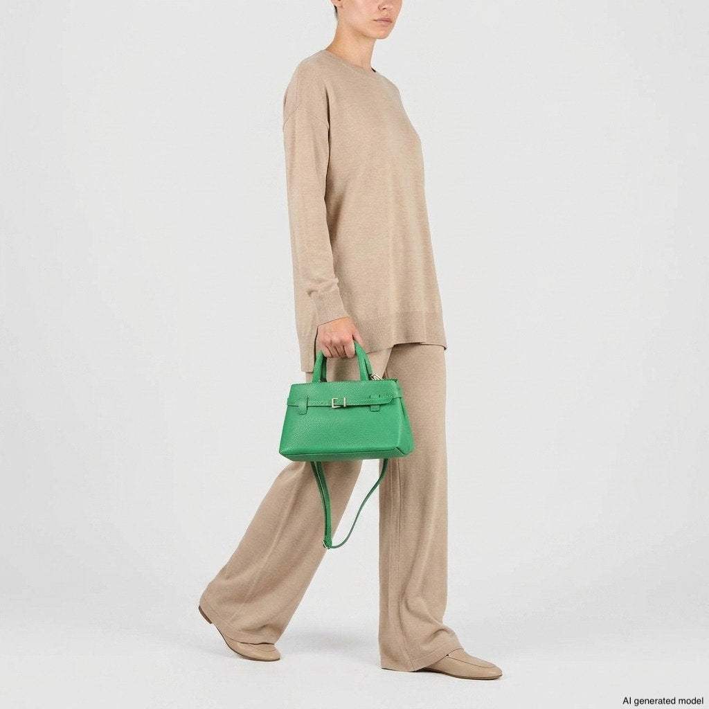Italian Full-Grain Leather Top-Handle Bag | Cervia - TAKEASY - Flyclothing LLC