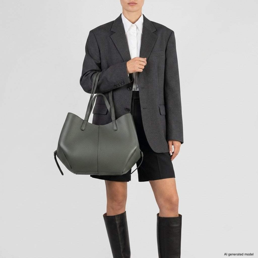 Italian Full-Grain Leather Tote Bag | Piacenza - TAKEASY - Flyclothing LLC