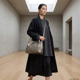 Italian Genuine Woven-Embossed Metallic Suede Top-Handle Bag | Savona - TAKEASY - Flyclothing LLC