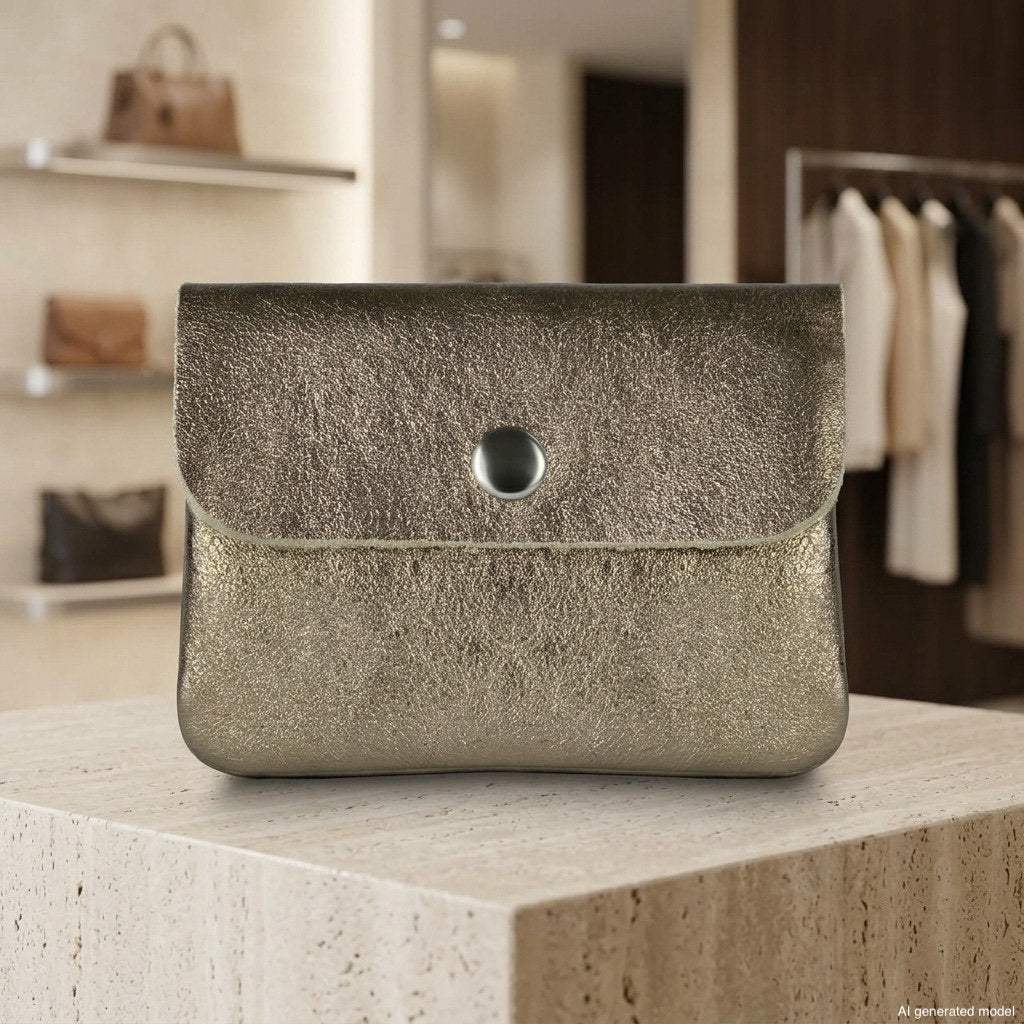 Italian Genuine Metallic Suede Wallet | Assisi - TAKEASY - Flyclothing LLC