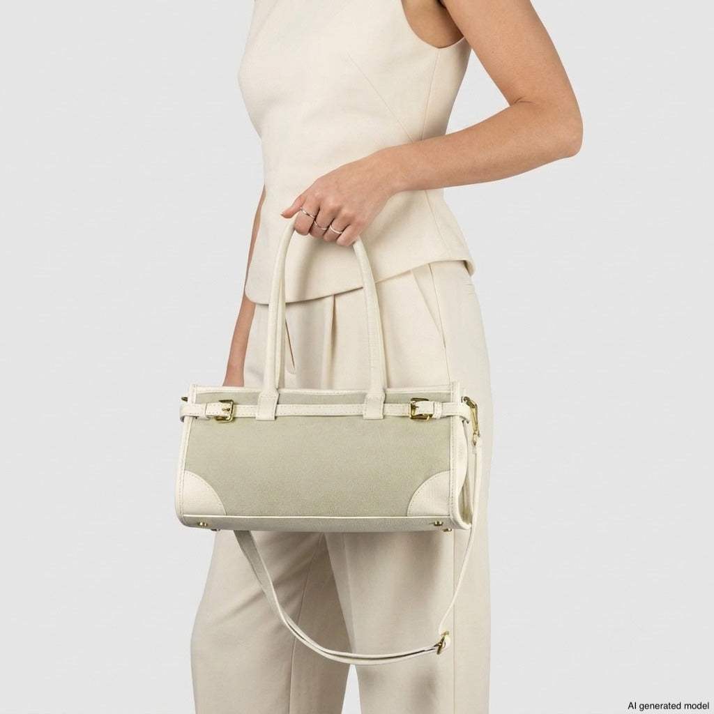 Italian Genuine Suede & Full-Grain Leather Shoulder Bag | Lodi - TAKEASY - Flyclothing LLC