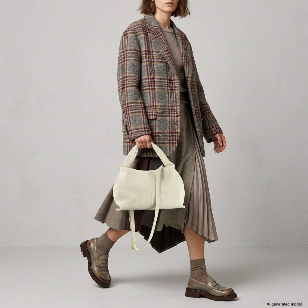 Italian Genuine Suede Shoulder Bag | Ferrara - TAKEASY - Flyclothing LLC