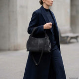 Italian Genuine Suede Shoulder Bag | Ferrara - TAKEASY - Flyclothing LLC