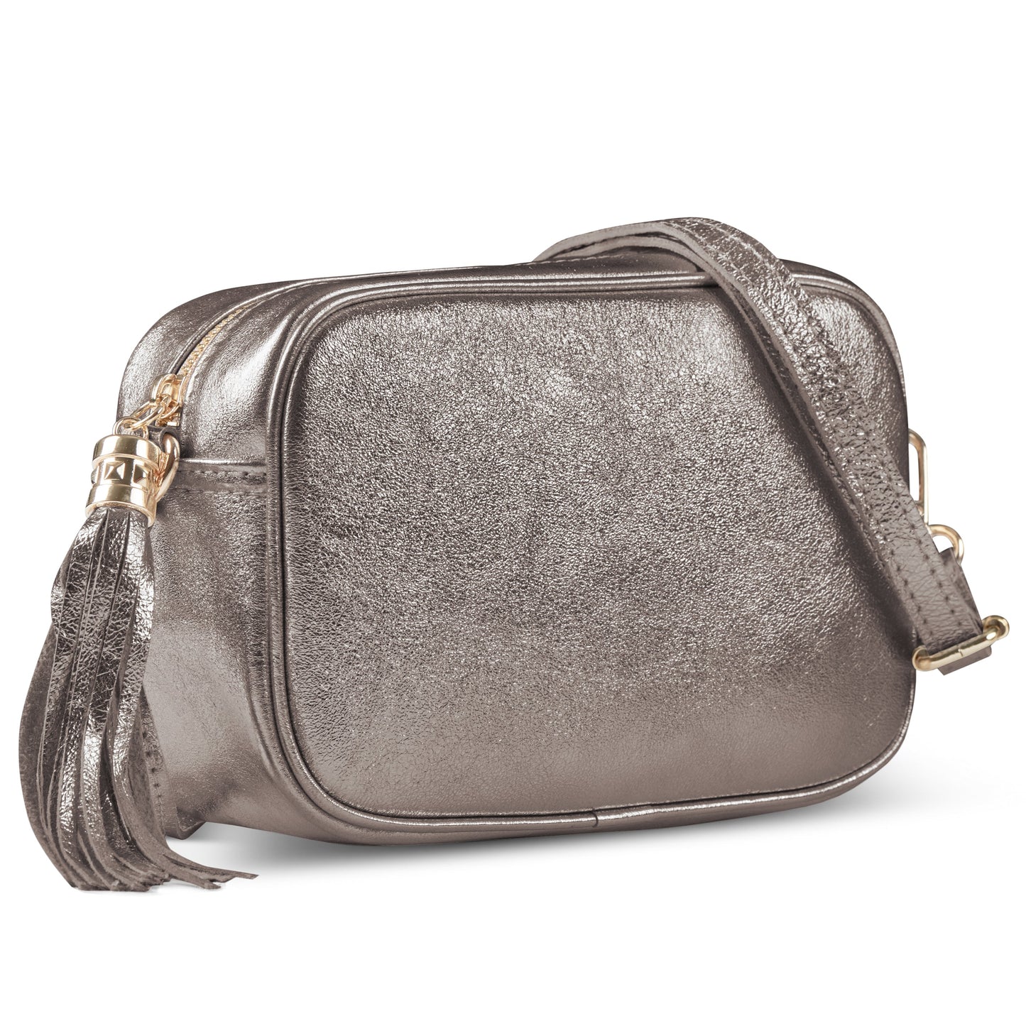 Italian Genuine Metallic Suede Crossbody Bag 231302 - TAKEASY - Flyclothing LLC