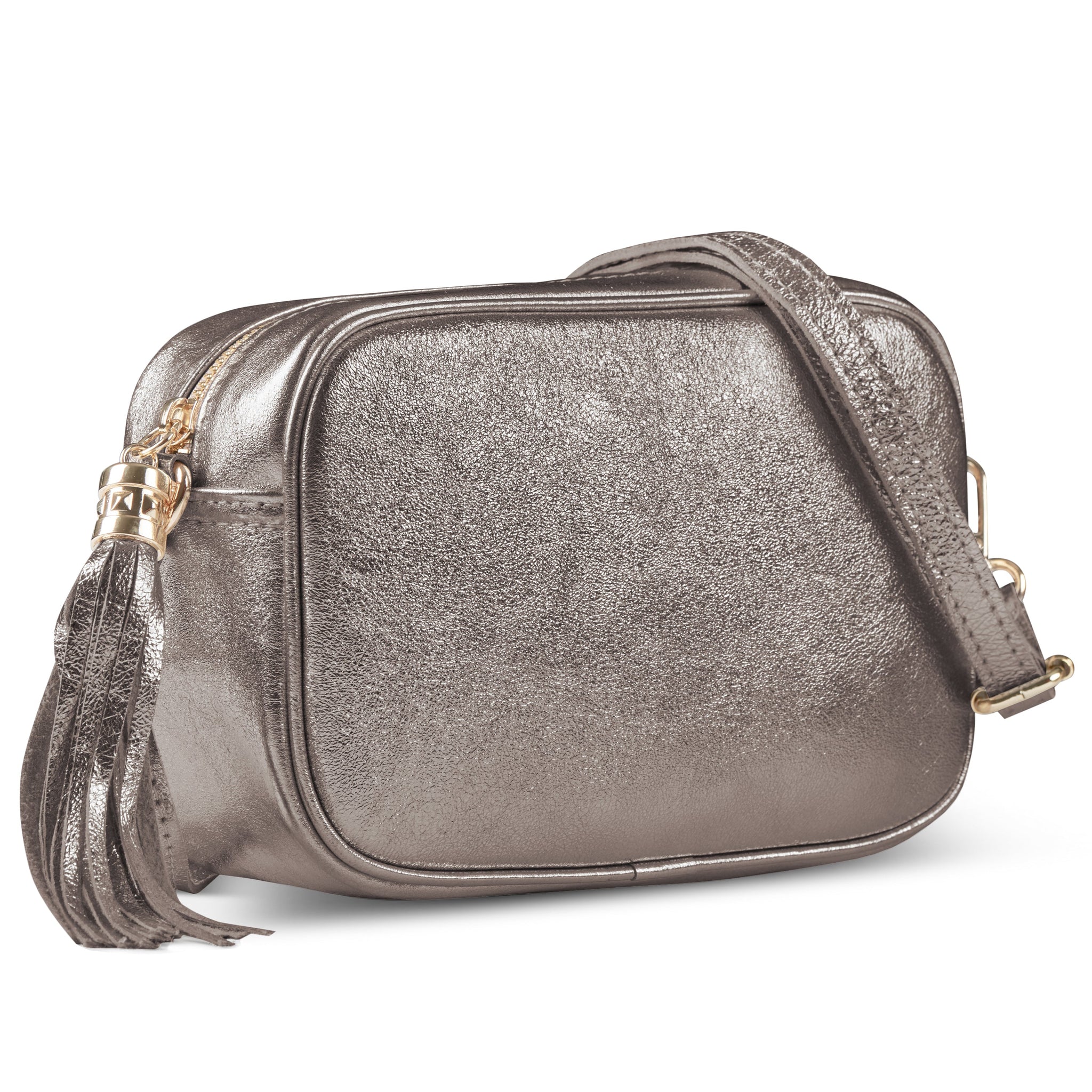 Italian Genuine Metallic Suede Crossbody Bag 231302 - TAKEASY - Flyclothing LLC