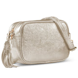 Metallic Suede Leather Crossbody Bag - TAKEASY - Flyclothing LLC