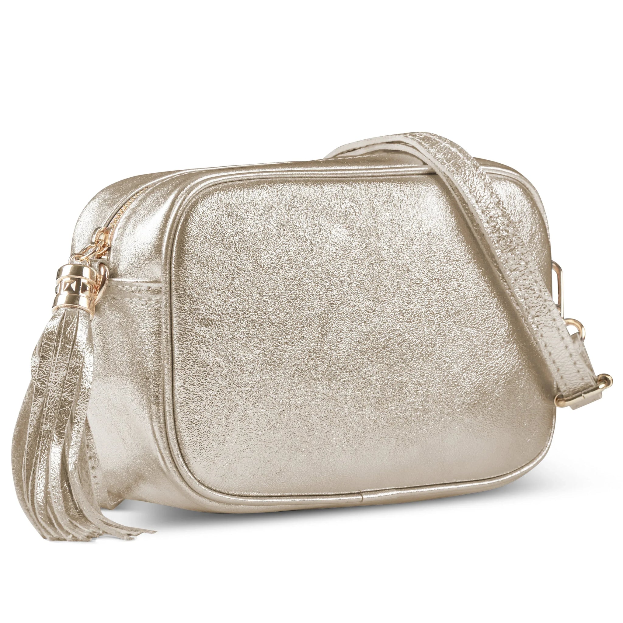 Metallic Suede Leather Crossbody Bag - TAKEASY - Flyclothing LLC