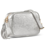 Metallic Suede Leather Crossbody Bag - TAKEASY - Flyclothing LLC