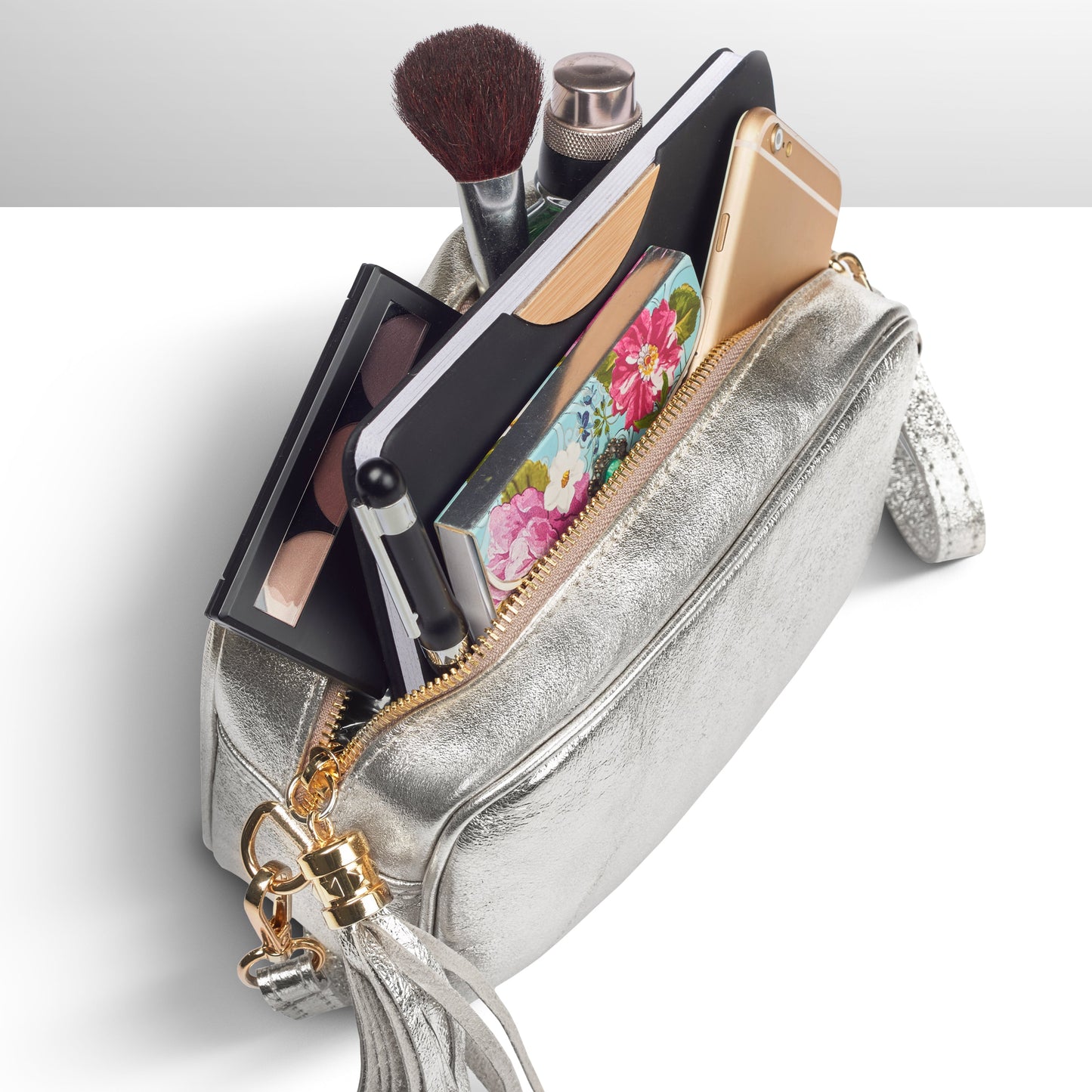 Italian Genuine Metallic Suede Crossbody Bag 231302 - TAKEASY - Flyclothing LLC