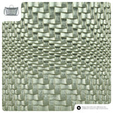 Italian Genuine Basketweave-Embossed Metallic Suede Top-Handle Bag | Treviso