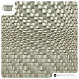 Italian Genuine Basketweave-Embossed Metallic Suede Top-Handle Bag | Treviso - TAKEASY - Flyclothing LLC
