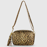 Italian Genuine Leopard-Print Metallic Suede Crossbody Bag 231302 - TAKEASY - Flyclothing LLC