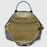 Italian Genuine Leopard-Print Metallic Suede Top-Handle Bag 112334 - TAKEASY - Flyclothing LLC